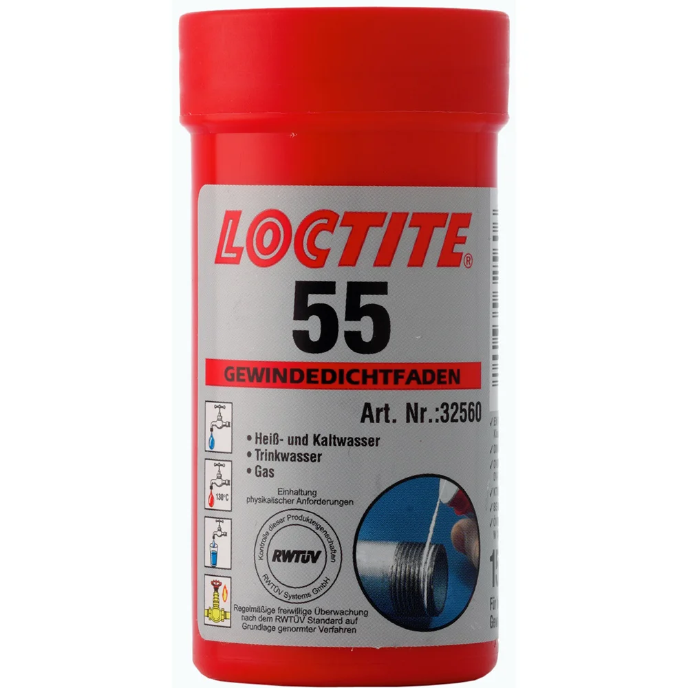 LOCTITE 55 GJENGETETTINGSSNØRE, 48X160M v:9509322