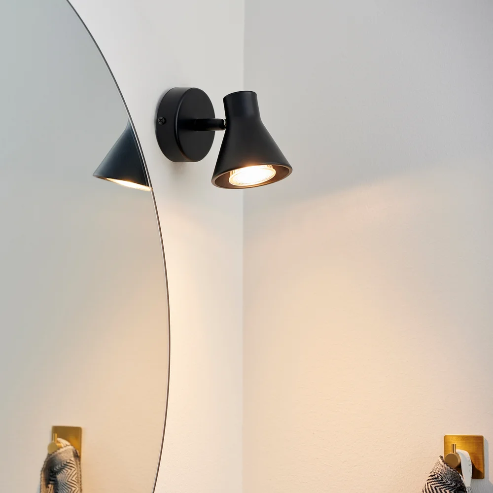 NORDLUX EIK VEGGLAMPE GU10 MATT SORT v:9827134