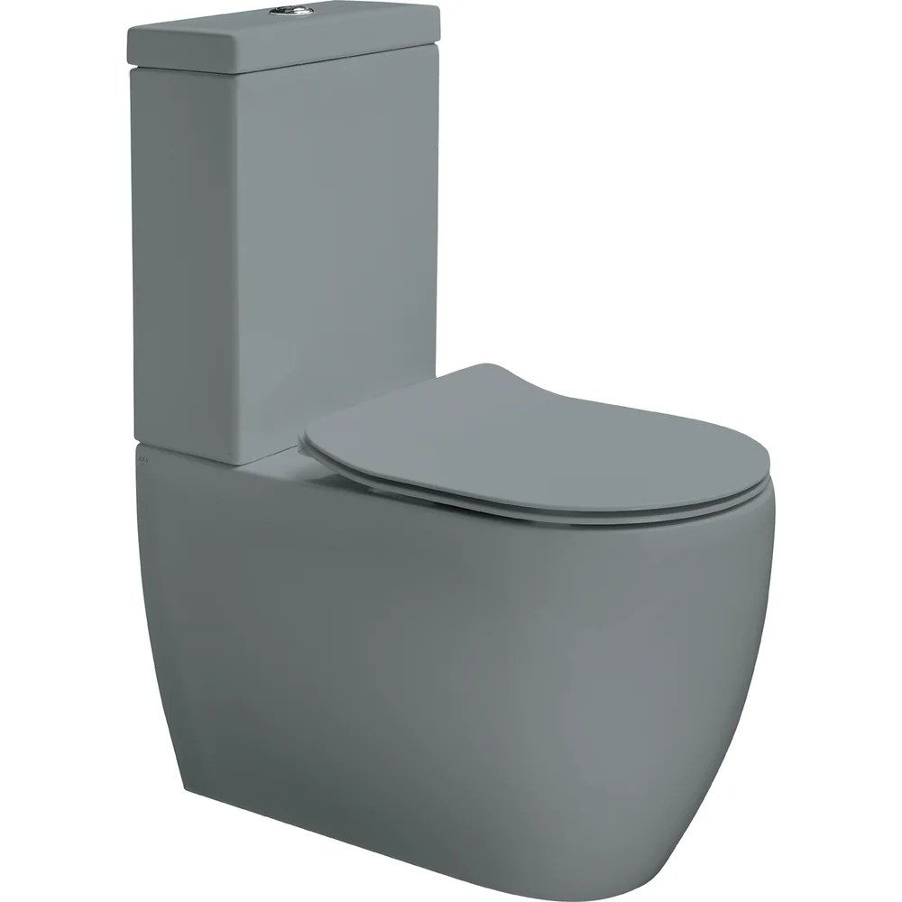 LAVABO GLOMP RIMLESS GULVSTÅENDE TOALETT M/SOFTCLOSE TOALETTSETE MATT GRÅ v:2346595