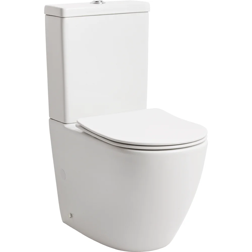LAVABO STUDIO GULVSTÅENDE TOALETT M/SLIM TOALETTSETE HVIT v:3732441