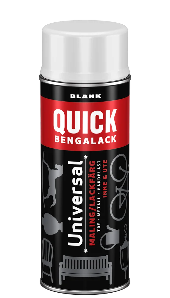 Bengalack spray hvit blank 400 ml v:6725555