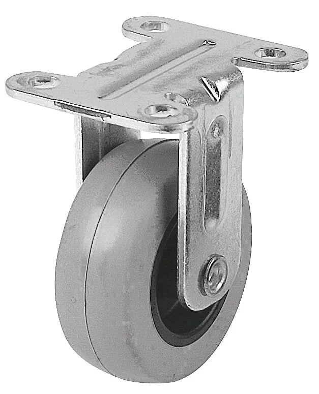 Swede-Wheel Fast hjul med plate, PUR-bane, Ø50 mm v:9470756 Swede-Wheel Fast hjul med plate, PUR-bane, Ø50 mm v:9470756