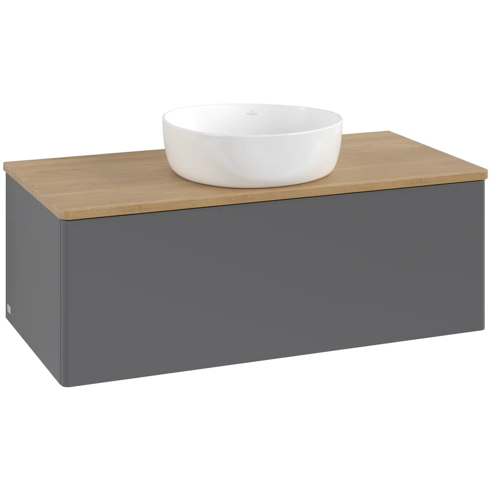 V&B ANTAO SERVANTSKAP 1 SKUFF GLATT 1000X360X500 U/KRANHULL ANTRASITT/EIK v:3942104 V&B ANTAO SERVANTSKAP 1 SKUFF GLATT 1000X360X500 U/KRANHULL ANTRASITT/EIK v:3942104