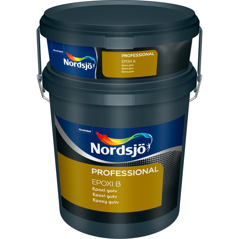 NORDSJØ PROFESSIONAL EPOXY GULV MELLOMGRÅ 10L INKL. HERDER v:7195856