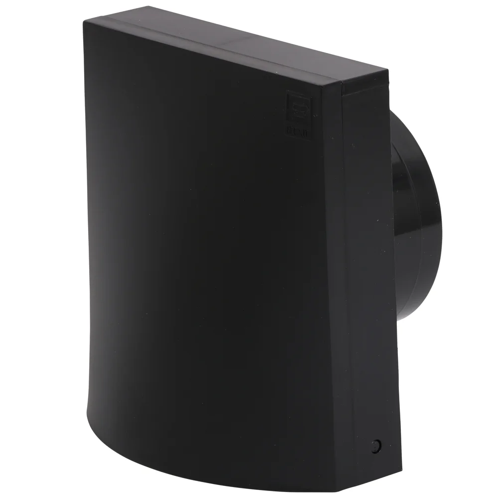 Flexit Aero 100V2 ventilasjonskappe sort | ø100 mm, luftstyrt klaff og insektsgitter v:6892556
