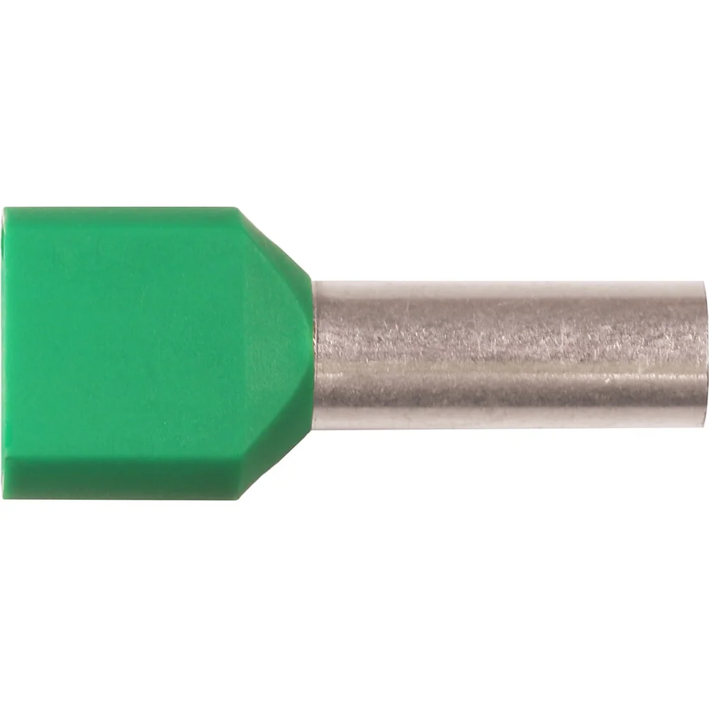 ELITECH ENDEHYLSE ISOLERT DOBBEL 16MM2 18MM GRØNN 10STK v:7473010