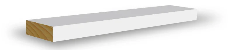 Glattkantlist furu hvit bomull S0502-Y 15x21x2400 mm v:7216854
