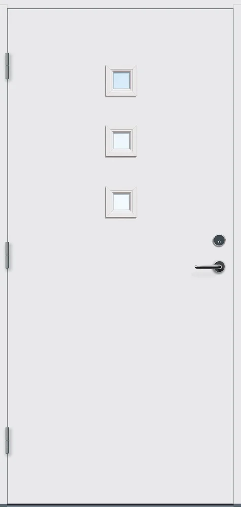 Ytterdør 80×200 Odda med glass hvit venstre v:7616399 Ytterdør 80×200 Odda med glass hvit venstre v:7616399