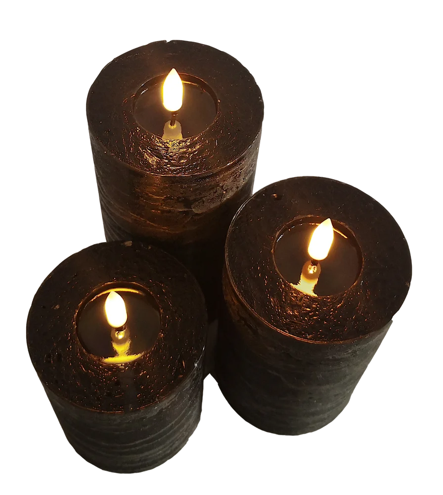 KUBBELYS SORT M/ 3D-FL Ø:7,5X10CM v:2999861