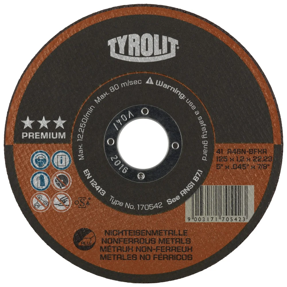 TYROLIT KAPPESKIVE 42 PRE 125X2,5 ALU v:9729558