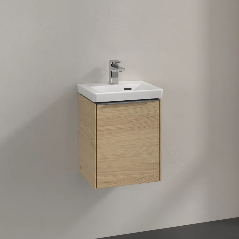 V&B SUBWAY 3.0 SERVANTSKAP 35X42 VENSTRE NORDIC OAK HÅNDTAK I KROM v:7569703