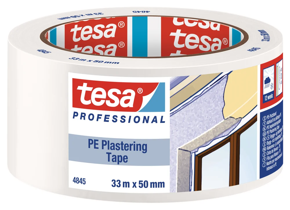 Byggtape Professional Mur og puss 33mx50mm Hvit – Tesa v:4622709