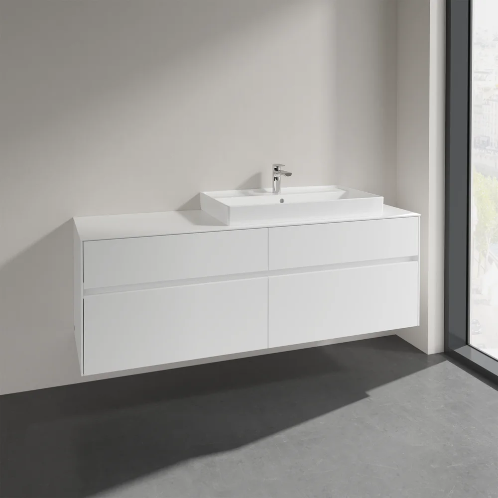 V&B COLLARO SERVANTSKAP 160 FOR SERVANT HØYRE 80 CM, 4 SKUFFER HVIT MATT v:4020240