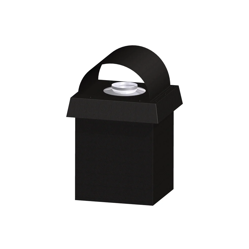 Teleskopdel ø150 410x450mm teglrød med tak og regnbeskyttelse v:5950822 Teleskopdel ø150 410x450mm teglrød med tak og regnbeskyttelse v:5950822