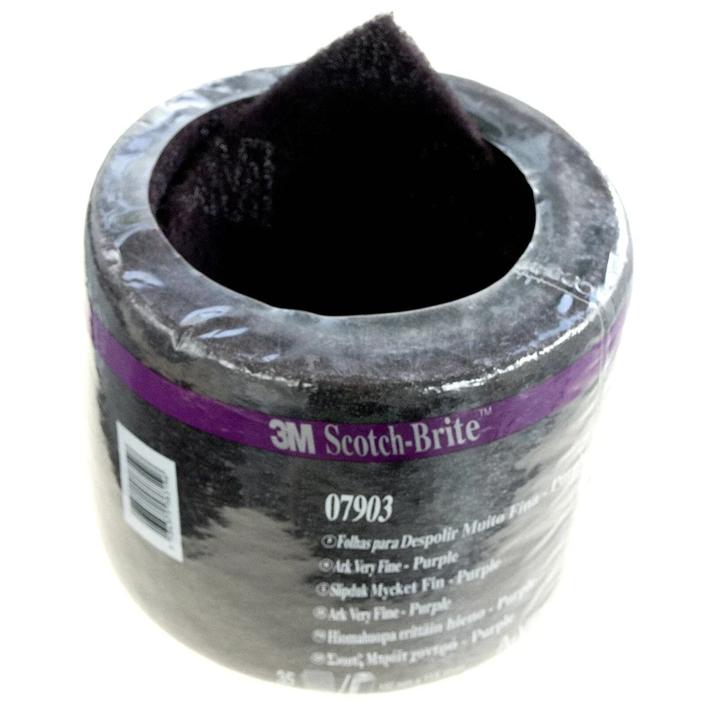 3M Polerark Clean & Finish 7903, lila mycket fin, 115x150 mm, rulle 35 ark v:4245216