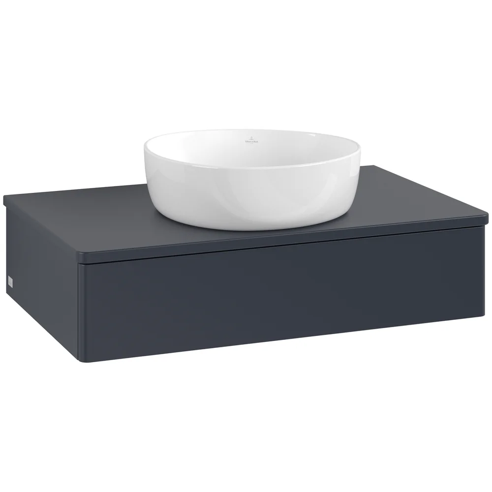 V&B ANTAO SERVANTSKAP 1 SKUFF GLATT 800X190X500 M/KRANHULL BLÅ v:2614370