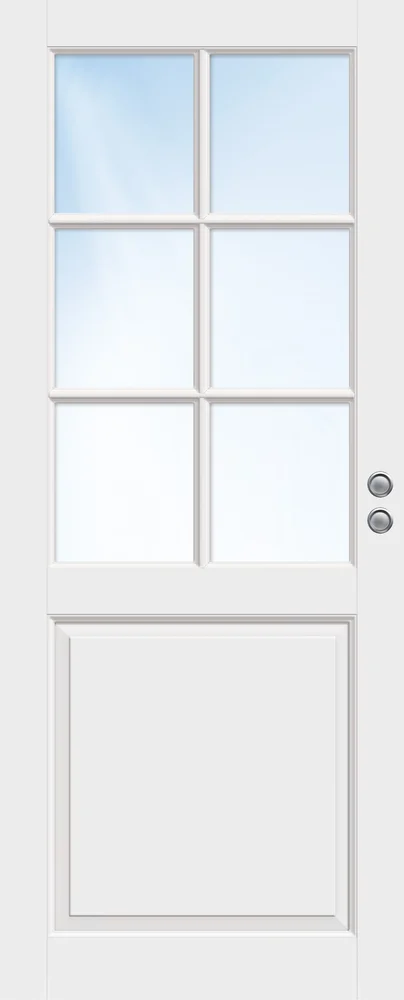 Skyvedør 80x210 Jonas halvglass hvit v:3759461