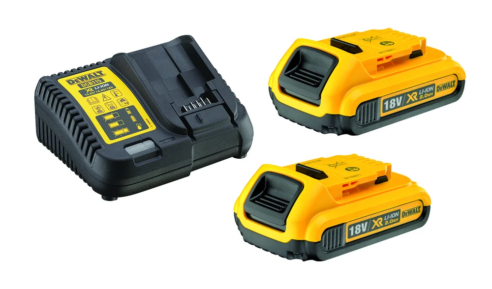 Dewalt Lader og batteri 18 volt 2 x 2,0 Ah v:6174467 Dewalt Lader og batteri 18 volt 2 x 2,0 Ah v:6174467