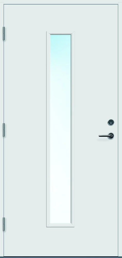 Ytterdør 90x210 Volda med glass hvit venstre v:5653245