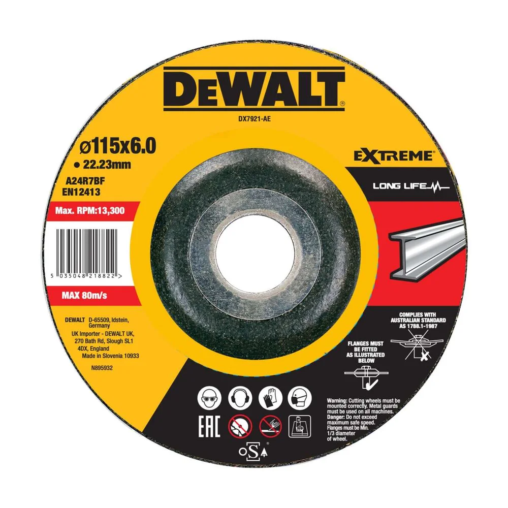 DEWALT slipeskive for metall 115mm DX9721-AE v:7842054