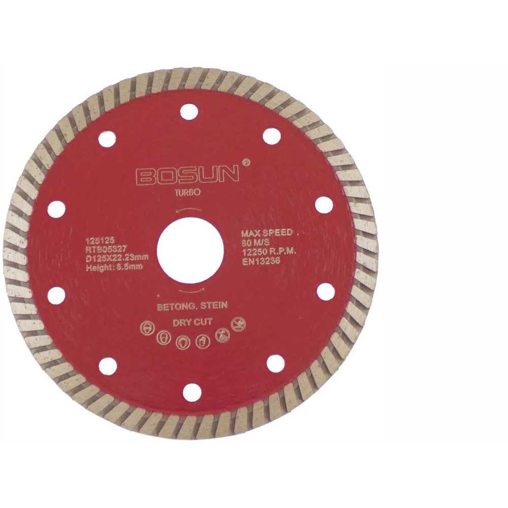 BOSUN DIAMANTBLAD TURBO 125/22.2 MM RØD v:2216540