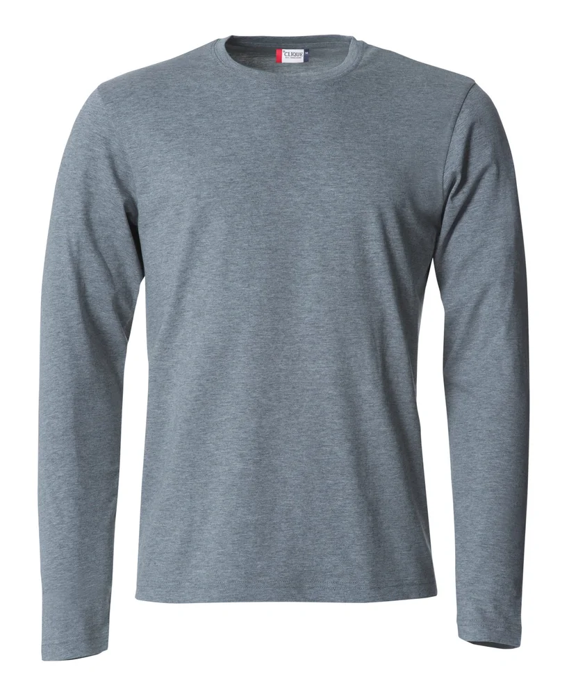 CLIQUE T-SHIRT LANGERMET BASIC CLIQUE GRÅMELERT v:9451840