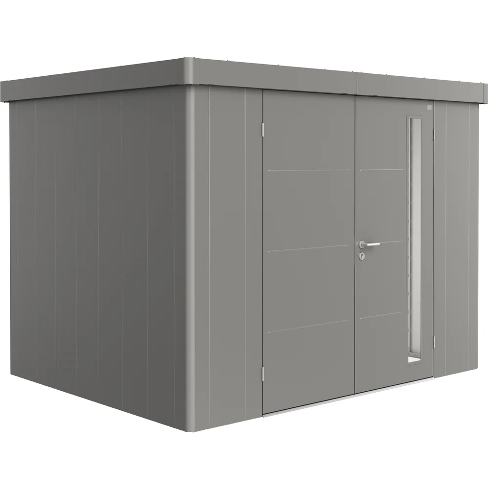 BIOHORT REDSKAPSBOD NEO 2C DOBBELDØR KVARTSGRÅ METALLIC v:3151685