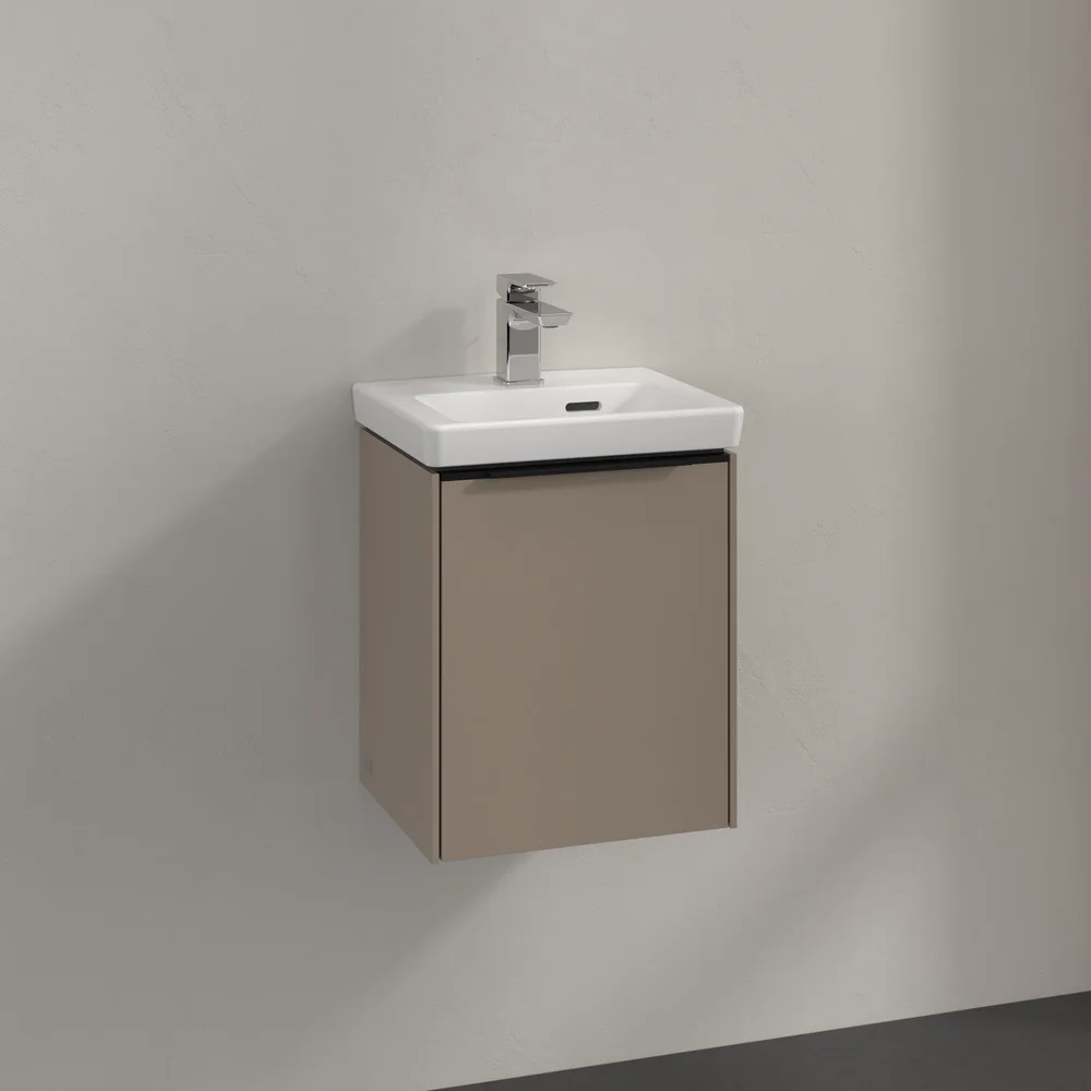 V&B SUBWAY 3.0 SERVANTSKAP 35X42 VENSTRE TAUPE HÅNDTAK I VOLCANO BLACK v:4259429