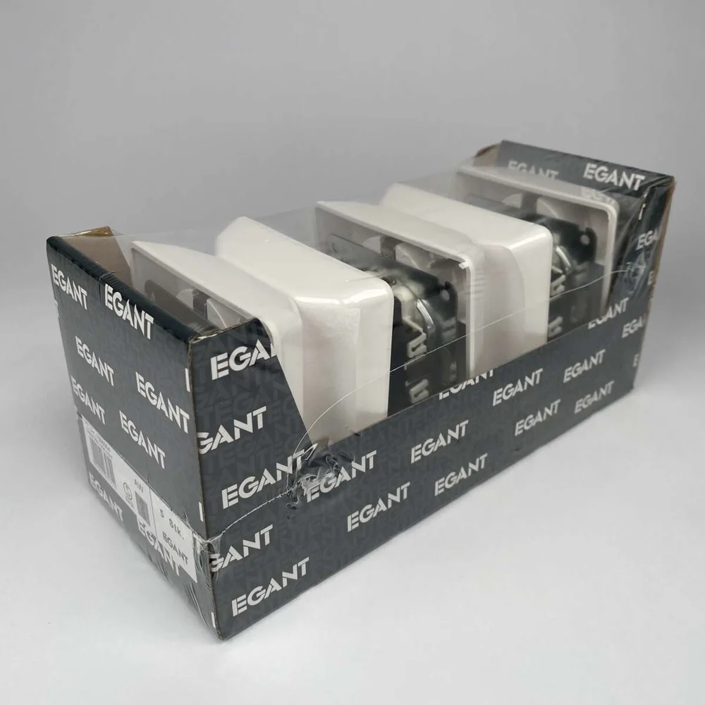 Egant dobbel stikkontakt m/jord innfelt 5 pk v:2354411