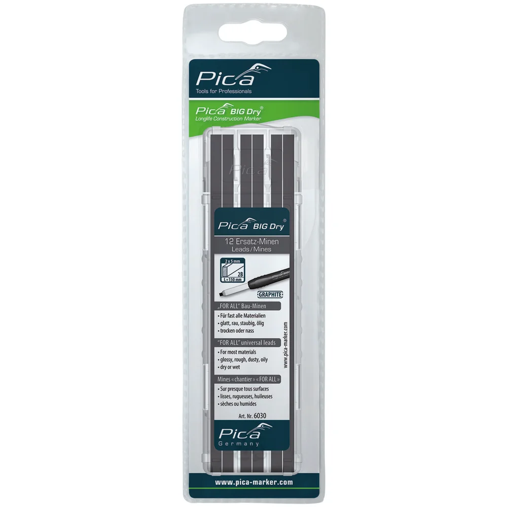 PICA BIG DRY REFILL, 12 X GRAPHITE GRÅ v:8810724
