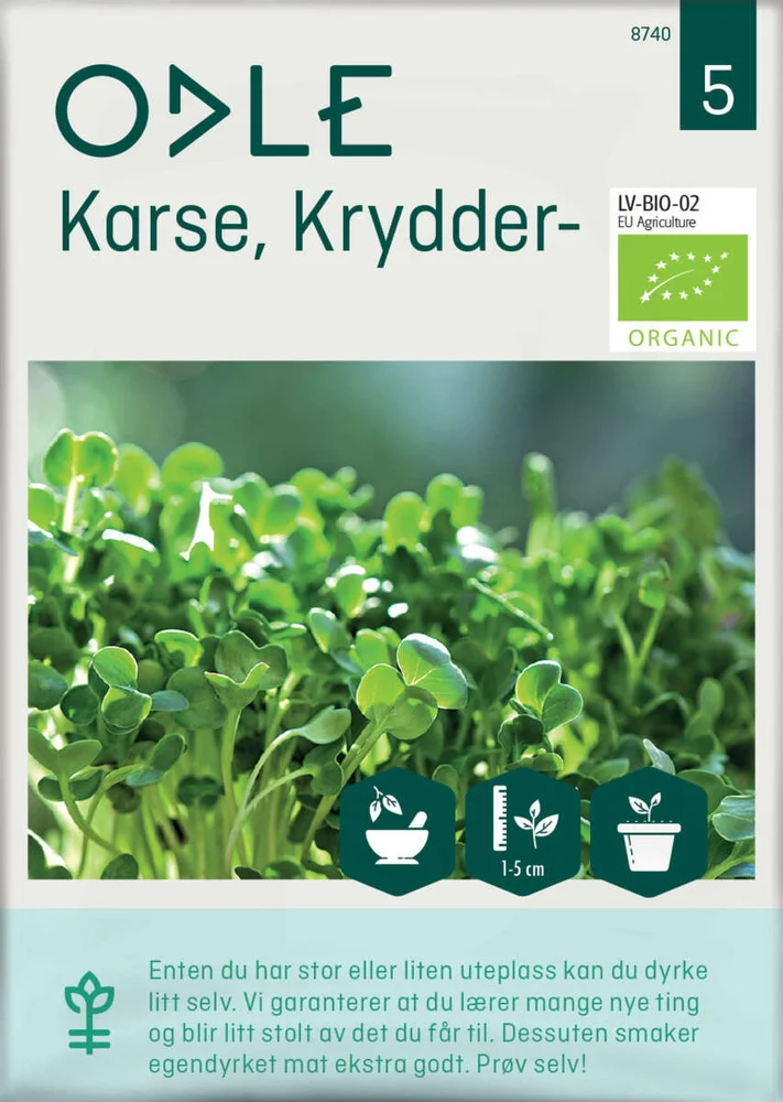 Odle 'Organic' krydder karse frø v:1559289 Odle 'Organic' krydder karse frø v:1559289