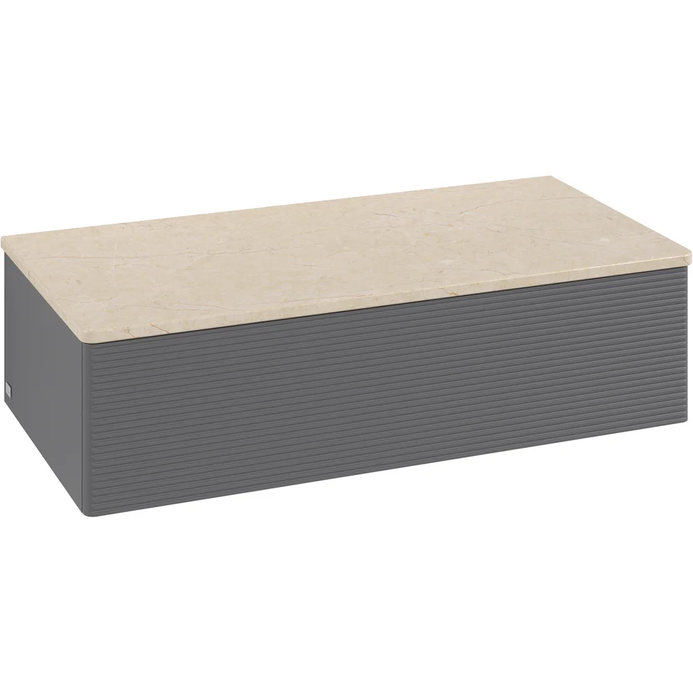 V&B ANTAO SIDESKAP 1 SKUFF RILLET 1000X268X500 ANTRASITT/CRÉME v:9263120