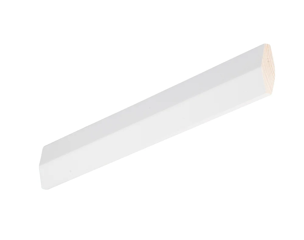 Taklist furu profilert skrå hvit bomull S0502-Y 14x40x4400 mm v:9842911