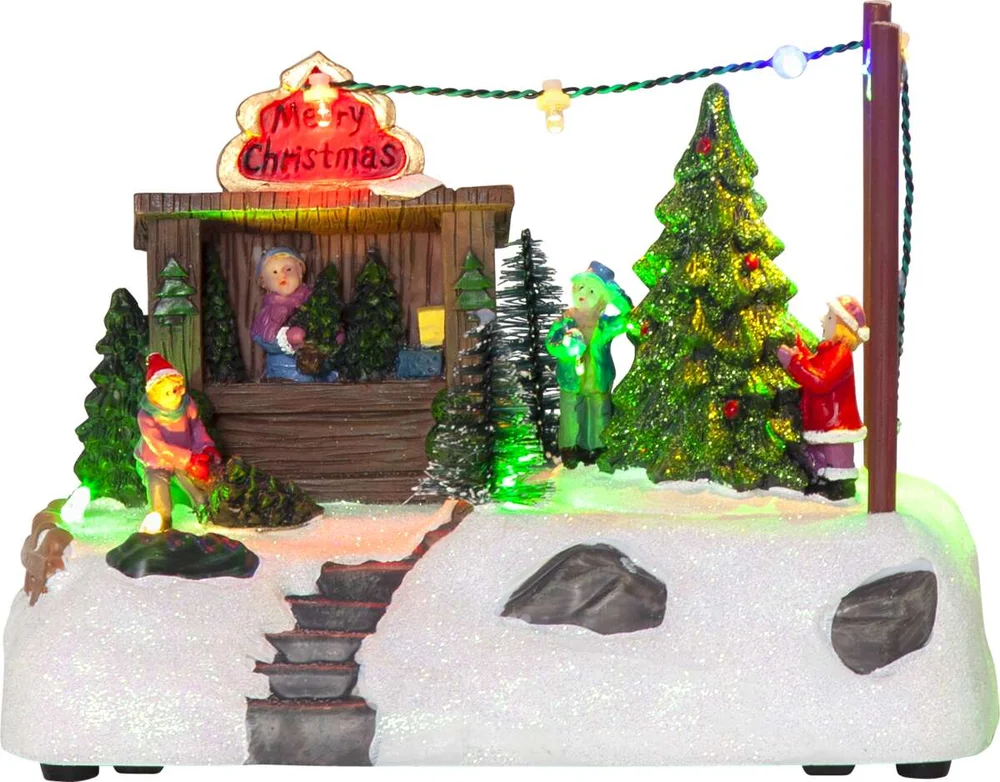 Iceville LED-lys juletreutsalg m/musikk v:4817970