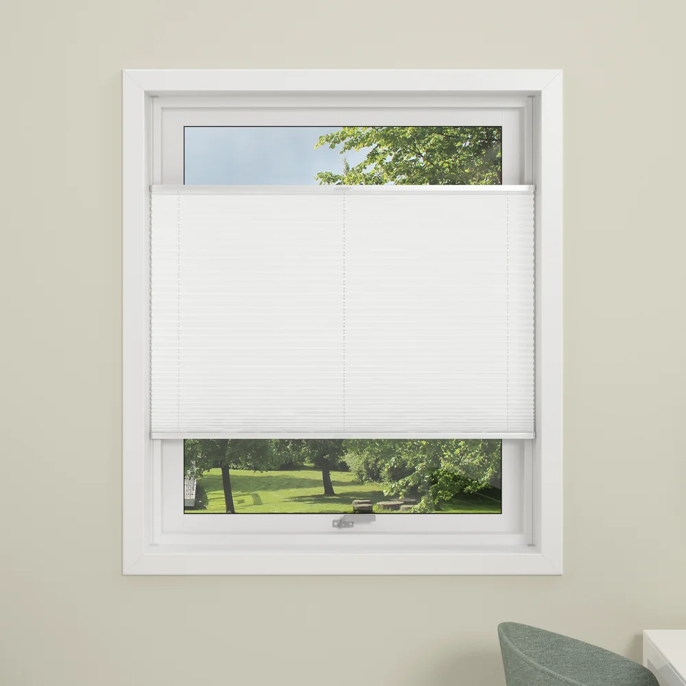 DEBEL PLISSÉGARDIN FLEX LYSDEMPENDE HVIT 130X130 v:9564107