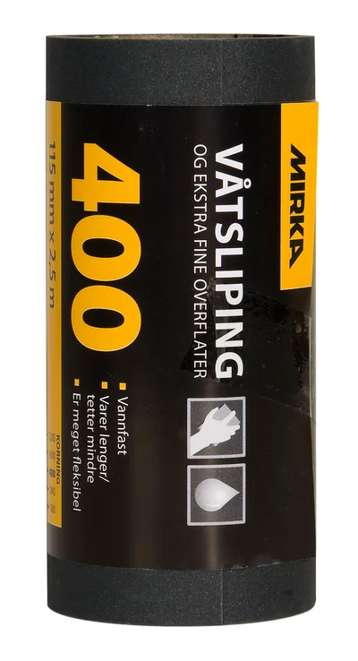 Sliperull EcoWet Våtslip P400 115x2500mm – Mirka v:9908988 Sliperull EcoWet Våtslip P400 115x2500mm – Mirka v:9908988