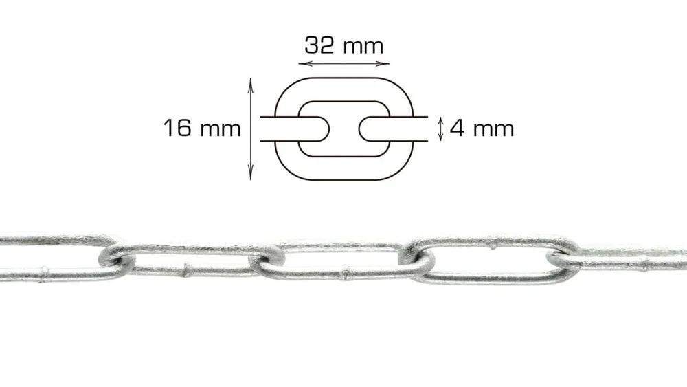 Home>it Galvanisert langleddet kjede – 5 meter (4 mm) v:6225206