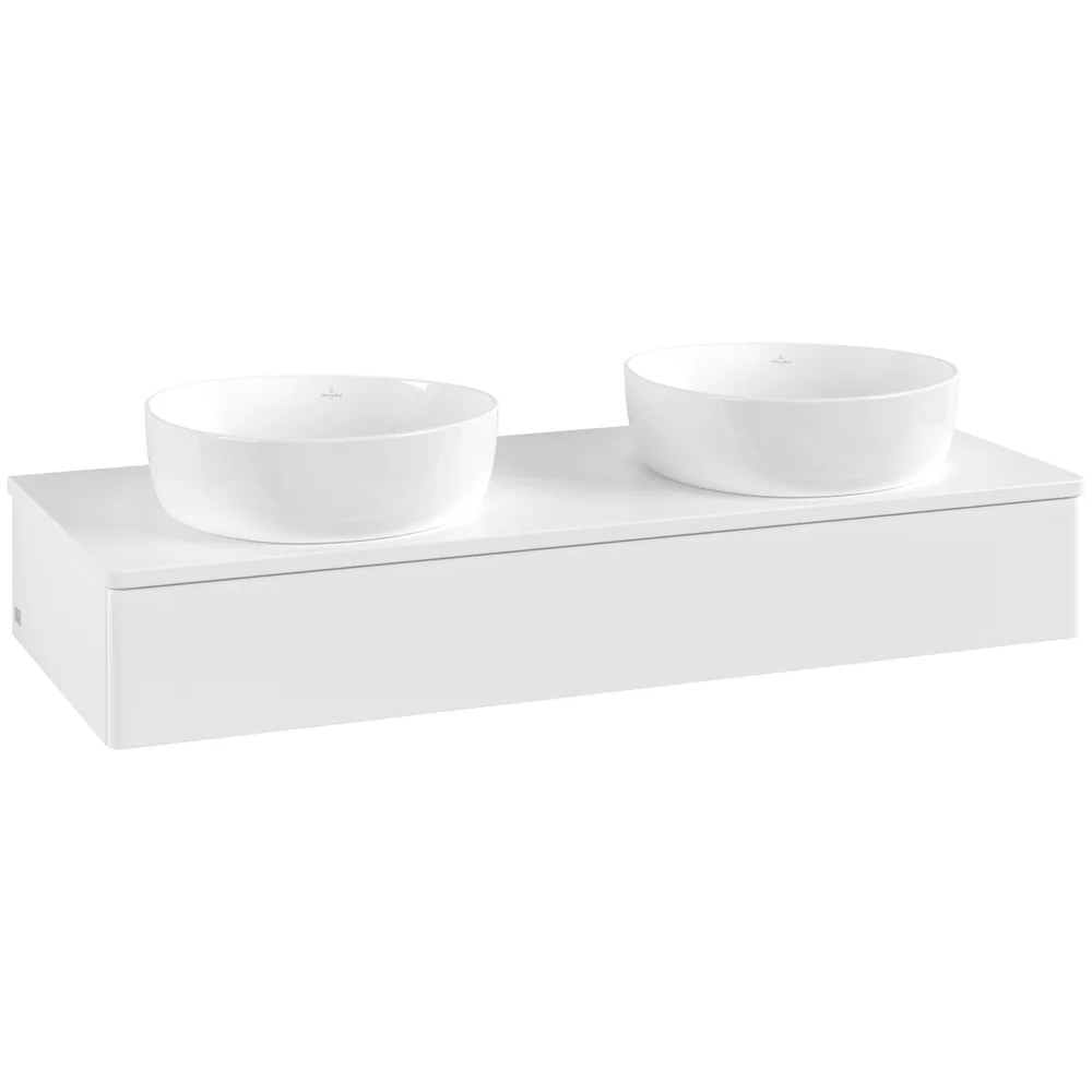 V&B ANTAO SERVANTSKAP 1 SKUFF GLATT 1200X190X500 FOR 2 SERV. M/KRANHULL MATT HVIT v:5801481 V&B ANTAO SERVANTSKAP 1 SKUFF GLATT 1200X190X500 FOR 2 SERV. M/KRANHULL MATT HVIT v:5801481