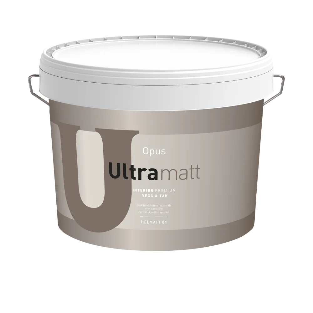 OPUS Ultramatt helmatt vegg- og takmaling hvit base 9 l v:3272037
