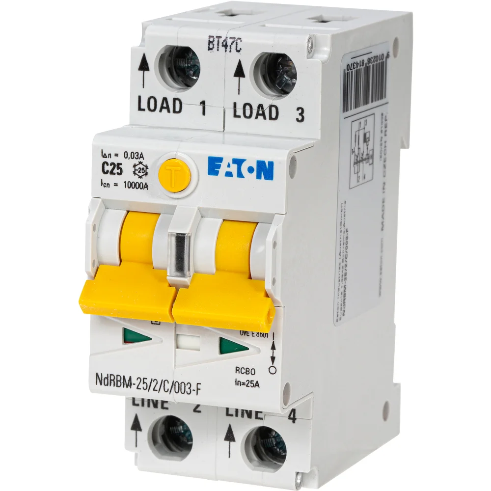 EATON JORDFEILAUTOMAT DIGITAL 25A NDRBM-25/2/C/003-F v:9034566