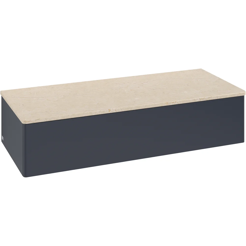 V&B ANTAO SIDESKAP 1 SKUFF GLATT 1200X268X500 BLÅ/CRÉME v:4306265