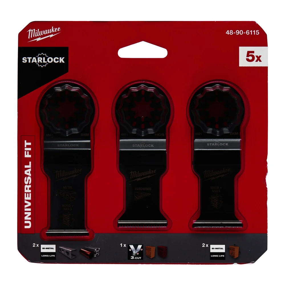 MILWAUKEE MULTITOOL BLADE SET WO/MET 5P v:8813689 MILWAUKEE MULTITOOL BLADE SET WO/MET 5P v:8813689