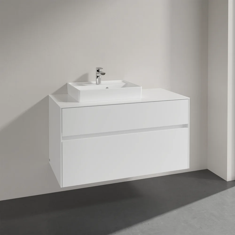 V&B COLLARO SERVANTSKAP 100 FOR SERVANT VENSTRE 50 M/2 SKUFFER HVIT HØYGLANS v:8633369