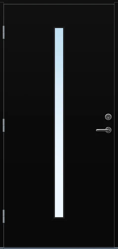 Ytterdør 90×210 Hovdeby med frostet glass svart venstre v:5789581 Ytterdør 90×210 Hovdeby med frostet glass svart venstre v:5789581