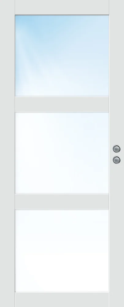 Skyvedør 90x210 Base 3 med glass hvit v:3072501