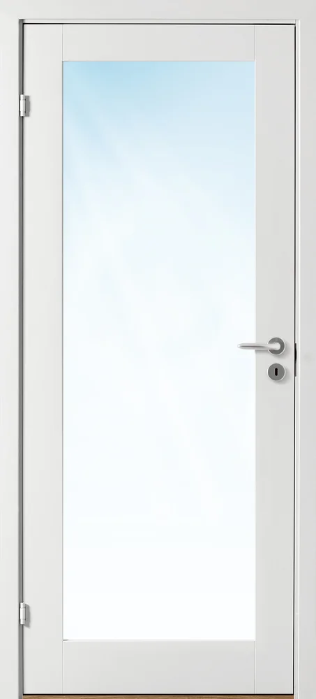 Innerdør Stil 1 med glass hvit 80x190 cm v:1330732