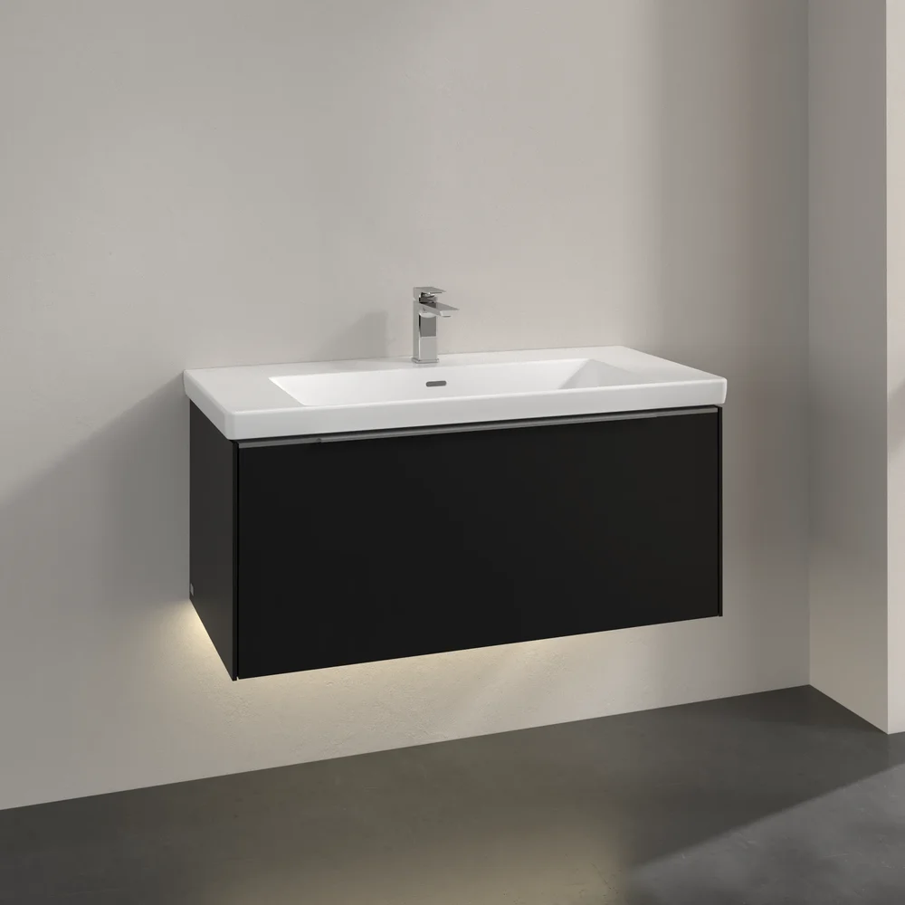 V&B SUBWAY 3.0 SERVANTSKAP 97X42 VOLCANO BLACK M/LYS HÅNDTAK I KROM v:9994249