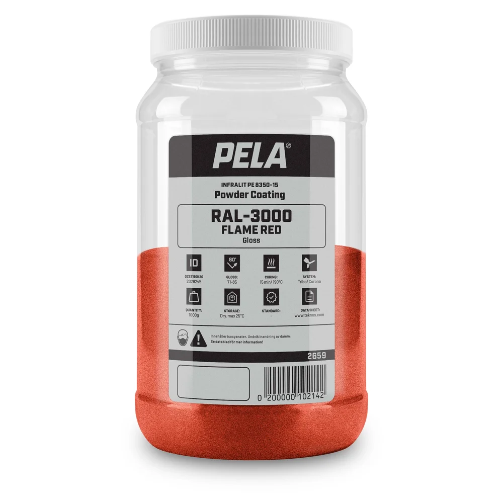 Pulverlakkfarge rød, 1 kg v:6141908