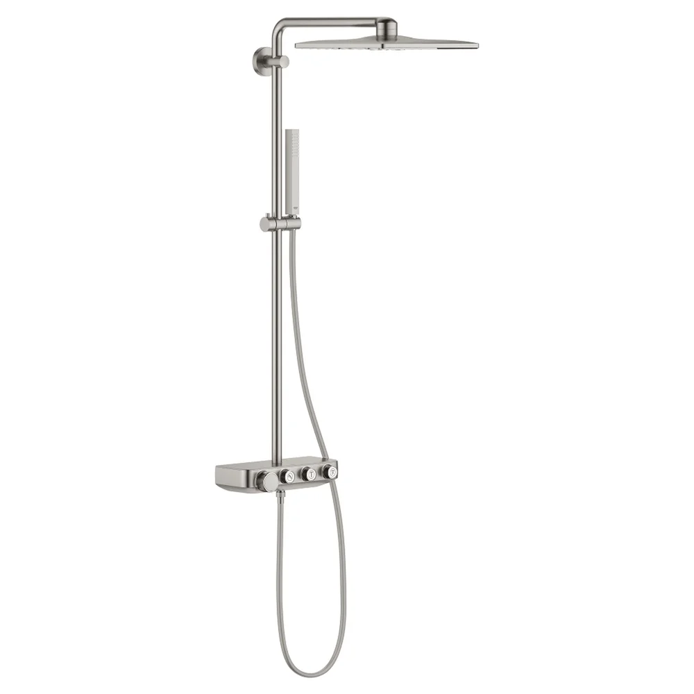 GROHE EUPHORIA SMARTCONTROL 310 CUBE DUO DUSJSYSTEM 17L SUPERSTEEL v:3872538 GROHE EUPHORIA SMARTCONTROL 310 CUBE DUO DUSJSYSTEM 17L SUPERSTEEL v:3872538