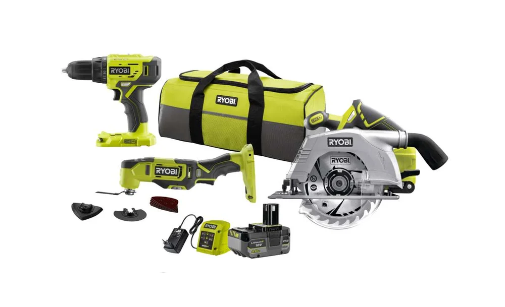 Ryobi RCK183C-1X40S verktøysett 3 maskiner m/batteri v:5033252
